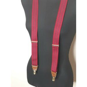 CAS GERMANY Red With Navy Blue Stripes Suspenders